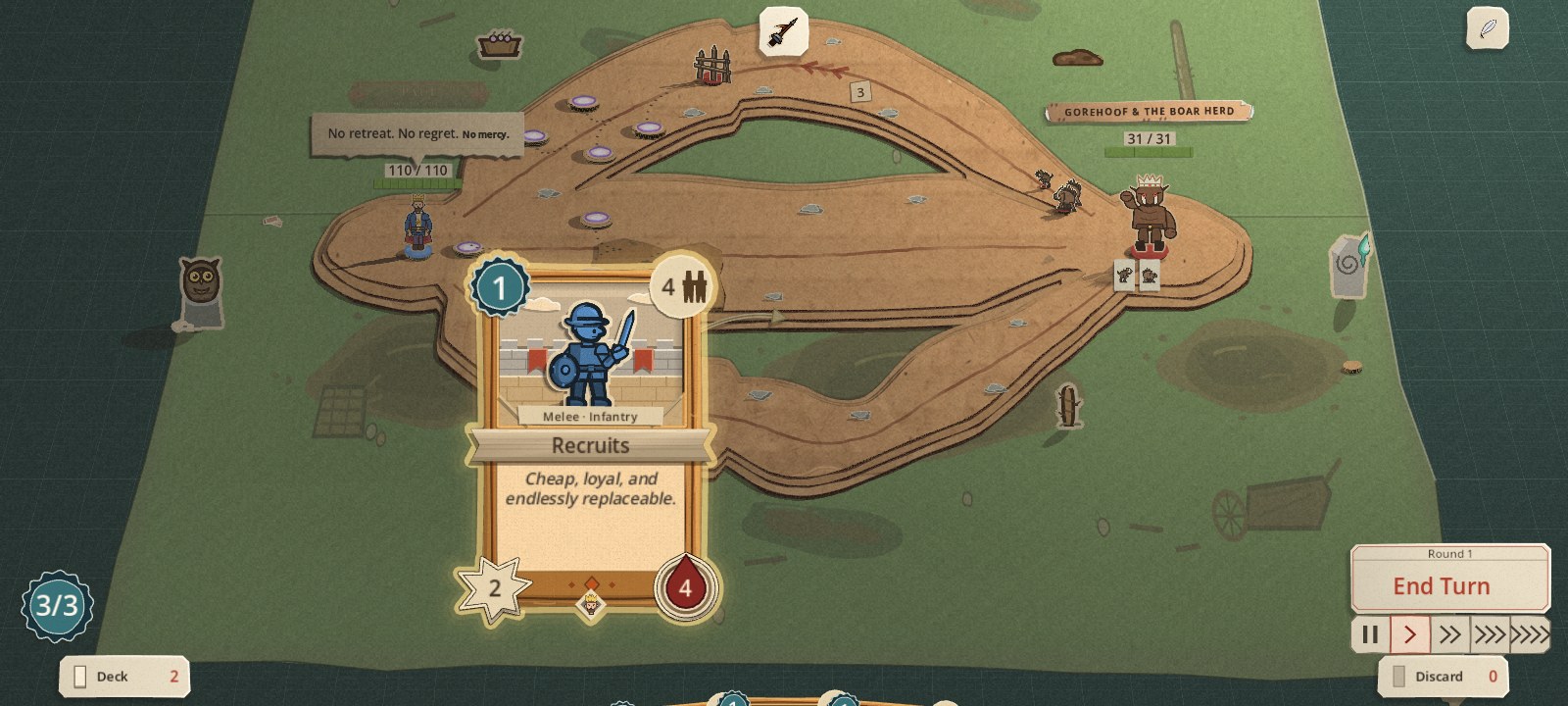 Aiming a summon on a phone, with the carried card parked at the edge